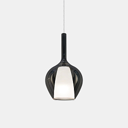 359861 Ideal lux Kalique подвесной светильник с одиночным стеклянным плафоном вытянутой формы