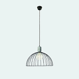 00-6414-DC-05 Leds C4 Contrast подвесной светильник с металлическим плафоном в виде полусферы