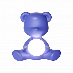 25001VI Qeeboo Teddy настольный аккумуляторный светильник в виде фиолетового медвежонка