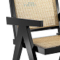 111787 Dining Chair Adagio black finish natural cane Eichholtz