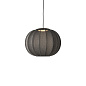 KW45 BL LED Knit-Wit Made By Hand Светильник подвесной Ø45 с чёрным фактурным абажуром LED — фото 1