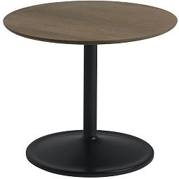 13937 Muuto Soft Приставной столик Ø48x40 см, массив копченого дуба / черный