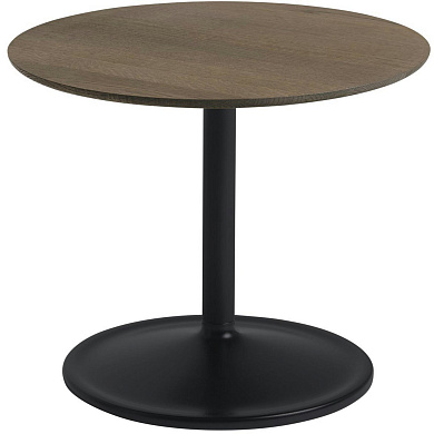 13937 Muuto Soft Приставной столик Ø48x40 см, массив копченого дуба / черный