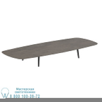 STYLETTO НИЗКИЙ СТОЛ ДЛЯ ГОСТИНОЙ 300X120CM АЛЮМИНИЕВЫЕ НОЖКИ АНТРАЦИТОВАЯ КЕРАМИЧЕСКАЯ СТОЛ TERRA MARRONE Royal Botania