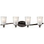 Oxby 30 Inch 4 Light Vanity Light with White Vetro Mica Glass Olde Bronze настенный светильник 37520 Kichler