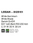 8126161 LOGAN Novaluce настенный светильник LED E27 1x12Вт IP20 230В