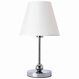 A2581LT-1CC Arte Lamp Elba настольная лампа с белым абажуром на хромированной ножке