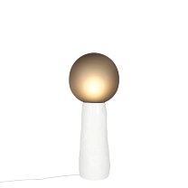 Kokeshi Medium, дымчато-серое матированное стекло, белое основание