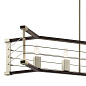 Lente 54" 7 Light Linear Chandelier Midnight Oak and Brushed Nickel люстра 44252MOK Kichler — фото 1