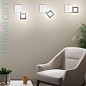 04601OSDHXXBB Elesi luce Like Q AP S LED квадратный настенный светильник белый; латунь — фото 2