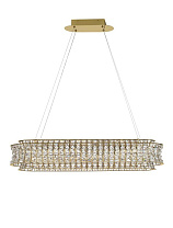 Triac Dimmable Platinum Gold Metal & Crystal LED 74Watt 220-240Volt 5714Lm IP20 3500K L:100 W:30 H:120 cm