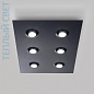 02006XXDHXPNR Elesi luce Pois PL 6L rect LED современный потолочный светильник с шестью лампами чёрный — фото 1