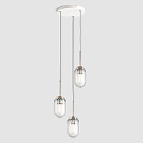Ship Light - Polished Nickel, 3 Drop Cluster белый