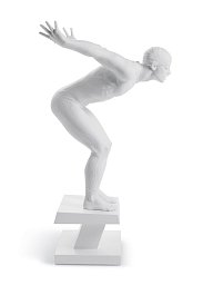 Фарфоровая статуэтка пловца на старте Swimmer Lladro 01008398