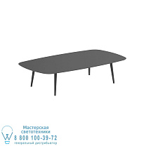 ВЫСОКИЙ СТОЛ STYLETTO LOUNGE 220x120CM АЛЮМИНИЕВЫЕ НОЖКИ АНТРАЦИТОВАЯ КЕРАМИЧЕСКАЯ СТОЛЕШНИЦА ЧЕРНЫЙ Royal Botania