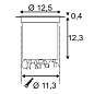 227600 SLV ROCCI ROUND светильник встраиваемый IP67 LED 6W, 3000К, сталь