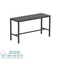 ВЫСОКИЙ СТОЛ TABOELA 200X70CM АНТРАЦИТОВЫЙ + КЕРАМИЧЕСКАЯ СТОЛЕШНЯ ЧЕРНЫЙ Royal Botania