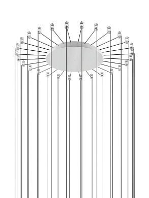 Потолочная розетка Radial System 28 Lights Lodes
