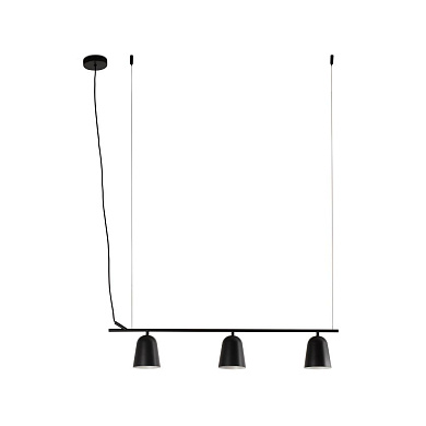 подвесной светильник черный с тремя плафонами