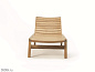 Costes Шезлонг из тикового дерева Recliner с колесиками Ethimo — фото 4