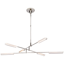 Daley Large Six Light Chandelier полированный никель с прозрачным акрилом