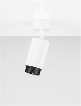 Sandy White & Black Aluminium LED MR16/GU10 1x10 Watt 100-240Volt IP20 Bulb Excluded D:6 H:18.8 cm