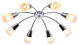 1100/8P Chrome Escada Aquilegia потолочный светильник с пятью плафонами на штанге золото