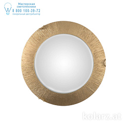 A1306.12LED.3.SunAu Kolarz Moon потолочный светильник круглый с золотым кольцом и матовым центром