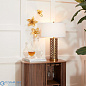 Geometric Metal and Mercury Glass Table Lamp-Antique Gold Global Views настольная лампа