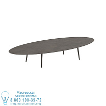 ВЫСОКИЙ СТОЛ STYLETTO 320X140CM, АЛЮМИНИЕВЫЕ НОЖКИ, БРОНЗОВАЯ КЕРАМИЧЕСКАЯ СТОЛ, TERRA MARRONE Royal Botania
