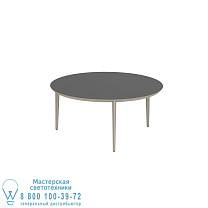 СТОЛ U-NITE КРУГЛЫЙ Ø 160 СМ АЛЮМИНИЕВЫЕ НОЖКИ ПЕСОК - СТОЛЕШНИЦА СТОЛА КЕРАМИЧЕСКАЯ ЧЕРНАЯ Royal Botania