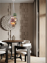 Sage Green, Yellow, Pink &White Ceramic Moca, Smokey Gray & Purple Glass Matt White Metal Base LED E14 7x5Watt 100-240Volt IP20 Bulb Excluded D:33 H:305 cm