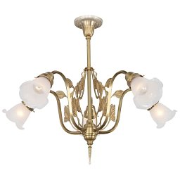 PP-273 Patinas lighting Verona 5-рожковая люстра в стиле модерн с лиственным декором