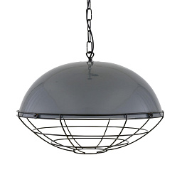 MLP470 Mullan Lighting Austin подвесной светильник с металлическим полусферическим плафоном и защитной клеткой фабричного стиля