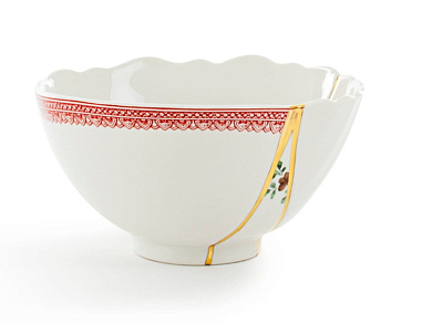 Kintsugi Фарфоровая и золотая сервировочная миска Seletti PID323444