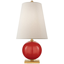 Corbin Mini Accent Lamp цвет мараскино с кремовым льняным абажуром