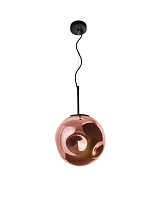 Copper Glass Matt Black Metal LED E27 1x12 Watt 100-240Volt IP20 Bulb Excluded D: 30 H: 120 cm