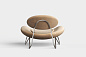 Meadow lounge chair Duet 30239/Brushed steel Woud, кресло — фото 3