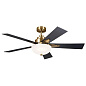 52" Vinea 5 Blade LED Indoor Ceiling Fan Brushed Natural Brass люстра-вентилятор 300345BNB Kichler — фото 8