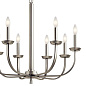 Kennewick 8 Light Chandelier Brushed Nickel люстра 52388NI Kichler