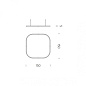 BZRQ1712G15DBO Nemo Zirkol Square 1.5x1.5 Bi SP квадратный подвесной светильник с двойным свечением белый — фото 3