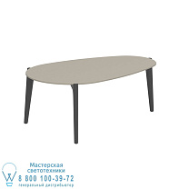 СТОЛИК TEA TIME 100X60CM H40 АНТРАЦИТОВЫЙ КЕРАМИЧЕСКИЙ ЖЕМЧУЖНО-СЕРЫЙ Royal Botania