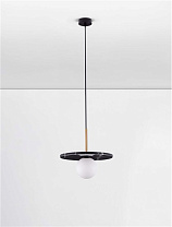 Opal Glass Black Marble Sandy Black Base LED G9 1x5 Watt 100-240Volt IP20 Bulb Excluded D: 30 H: 185cm