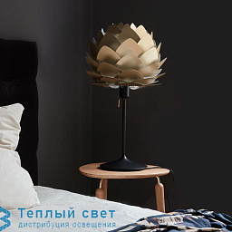 2122 Aluvia mini laiton + 4046 pied champagne noir Umage Aluvia настольная лампа с абажуром из лепестков черный
