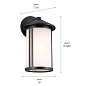 Lombard 12.7" 1 Light Wall Light Black уличный настенный светильник 59099BK Kichler — фото 7