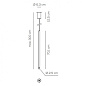 E21011101X Axolight Virtus SP люстра с трубчатым рассеивателем антрацит; чёрный никель — фото 3