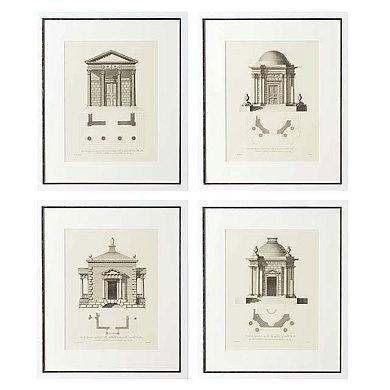 105679 Prints EC173 Architecture set of 4  отпечаток Eichholtz