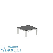 ТАБОЭЛА НИЗКИЙ СТОЛИК 80X80СМ + КЕРАМИЧЕСКАЯ СТОЛЕШНЯ ЧЕРНАЯ Royal Botania