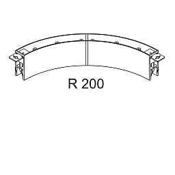 SLM26H - CORNER SET R 90° B Delta Light PR SPLITLINE изогнутый угловой модуль 90 градусов для профиля