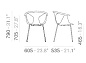 Fox Кресло из дубленой кожи с подлокотниками Pedrali 3728